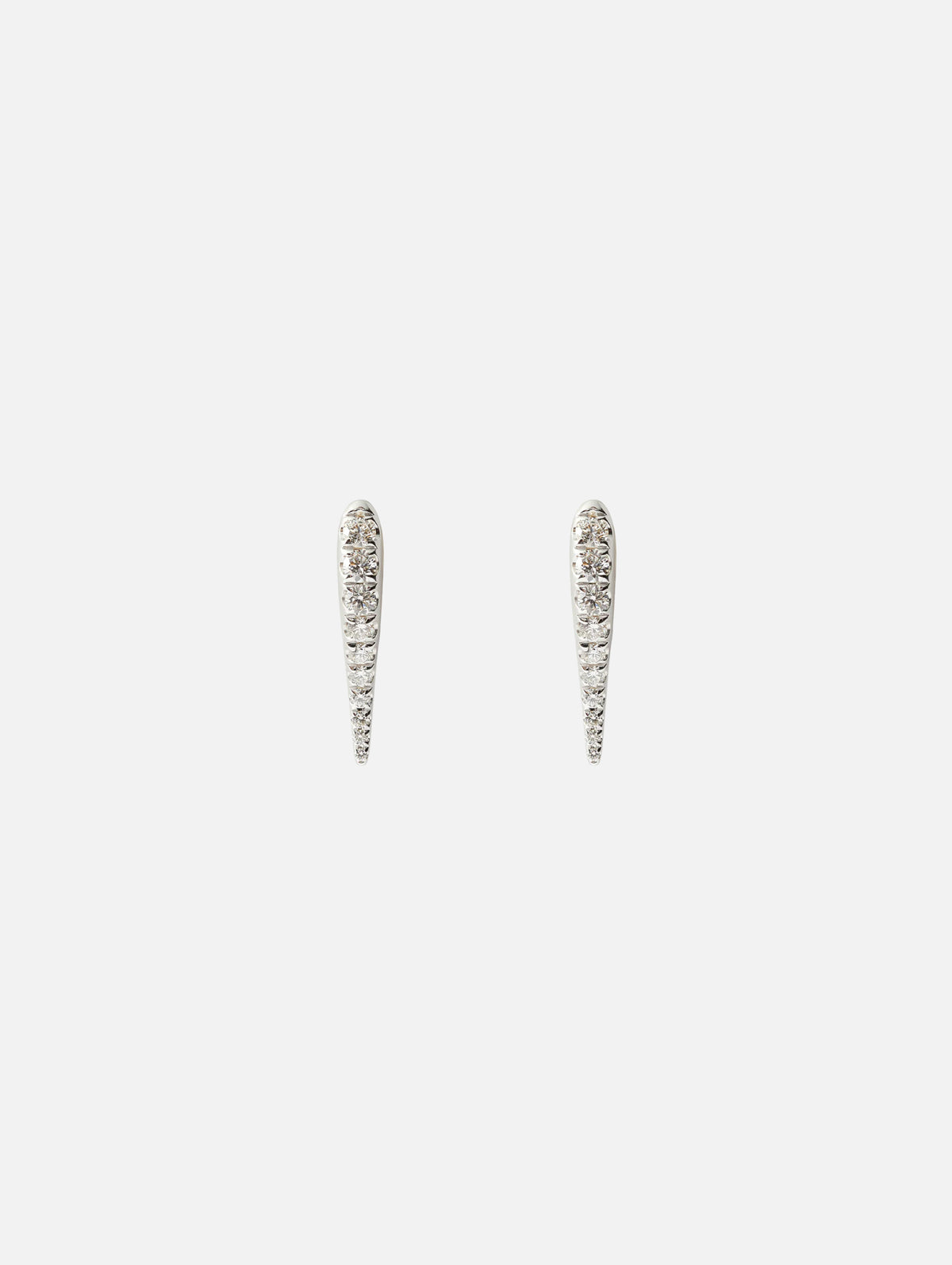 Mini Lola Needle Earrings,MELISSA KAYE,WHITE GOLD,Image 3