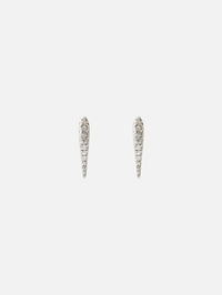 Mini Lola Needle Earrings,MELISSA KAYE,WHITE GOLD,Image 3