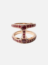 Phantom Ring With Rubies,HOORSENBUHS,ROSE GOLD,Image 1