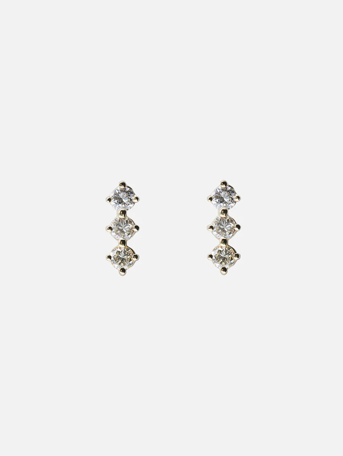 3 Diamond Studs,SHYLEE ROSE,YELLOW GOLD,Image 1