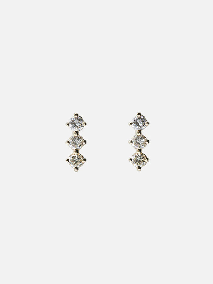 3 Diamond Studs,SHYLEE ROSE,YELLOW GOLD,Image 1