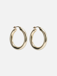 1" Wide Hoops,SHYLEE ROSE,YELLOW GOLD,Image 1
