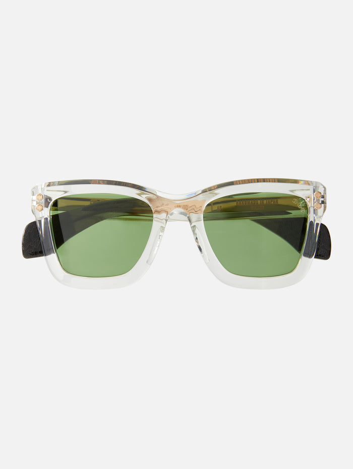 Model I Crystal Black Tip Eyewear,HOORSENBUHS,CRYSTAL/VINTAGE GREEN,Image 1