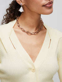 Jumbo Link Necklace,SHYLEE ROSE,ROSE GOLD,Image 2