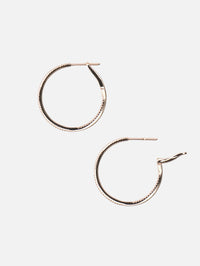 1" Pave Diamond Hoops,SHYLEE ROSE,ROSE GOLD,Image 3