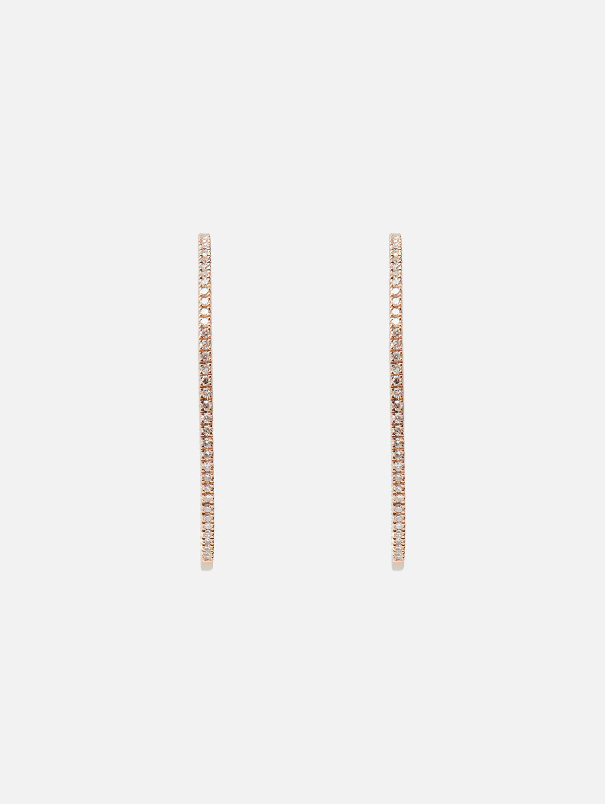 1" Pave Diamond Hoops,SHYLEE ROSE,ROSE GOLD,Image 4