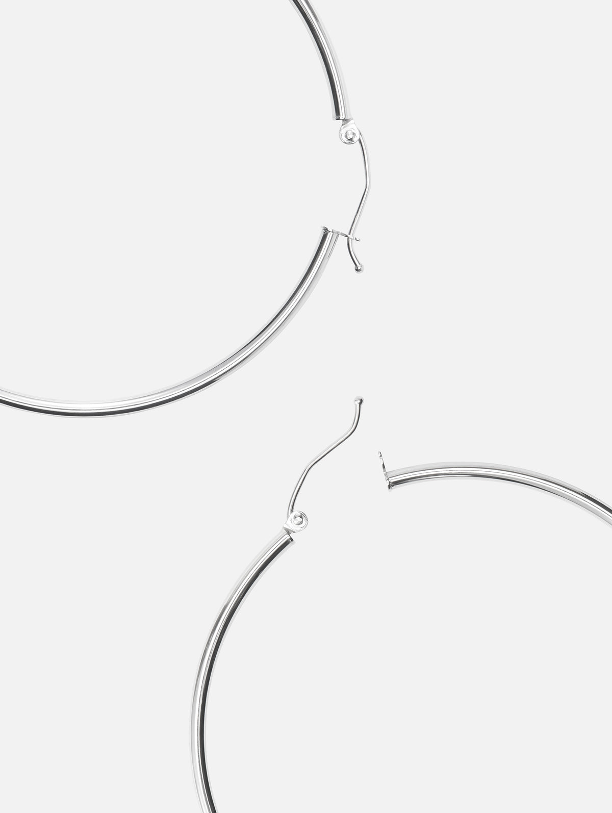 2" Skinny Hoops,SHYLEE ROSE,WHITE GOLD,Image 5