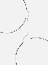 2" Skinny Hoops,SHYLEE ROSE,WHITE GOLD,Image 5