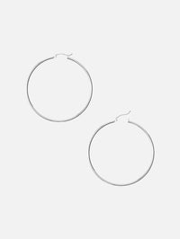 2" Skinny Hoops,SHYLEE ROSE,WHITE GOLD,Image 3
