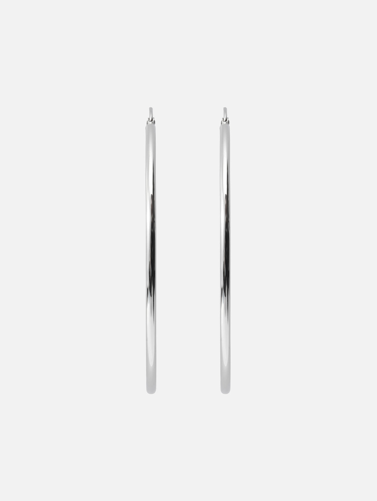 2" Skinny Hoops,SHYLEE ROSE,WHITE GOLD,Image 4