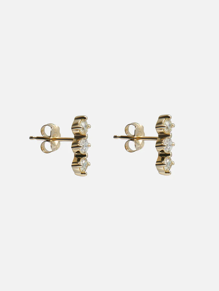 3 Diamond Studs,SHYLEE ROSE,YELLOW GOLD,Image 1