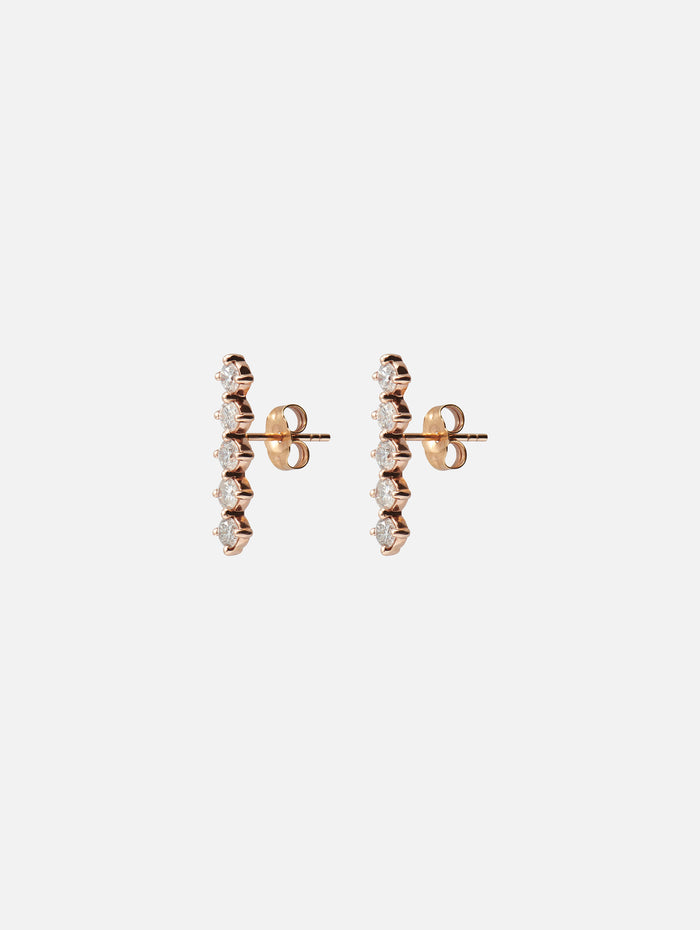 5 Diamond Studs,SHYLEE ROSE,ROSE GOLD,Image 1