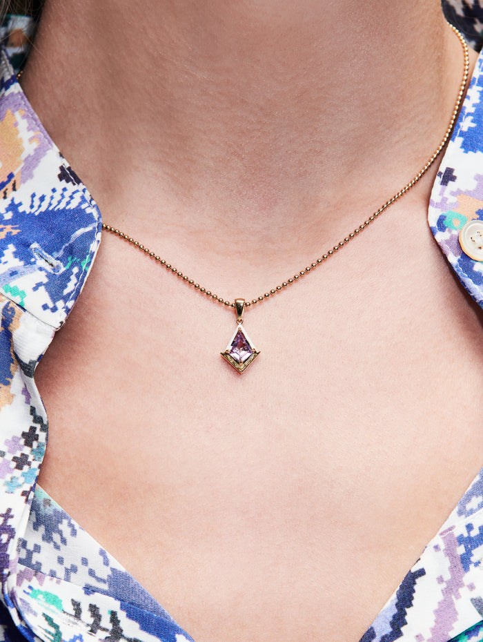 Amethyst and Lemon Quartz Twinkle Necklace,EMILY P WHEELER,ROSE GOLD,Image 1