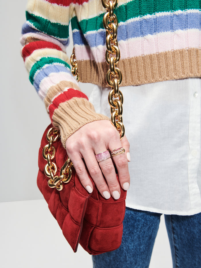 Flamingo Ombre Cigar Ring,EMILY P WHEELER,ROSE GOLD,Image 1